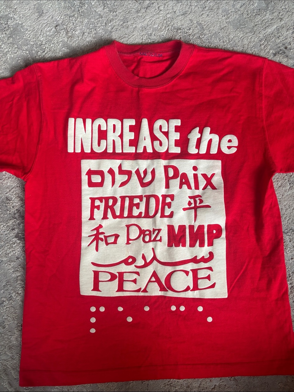 Cactus plant flea market Increase the Peace Red Graphic Tee